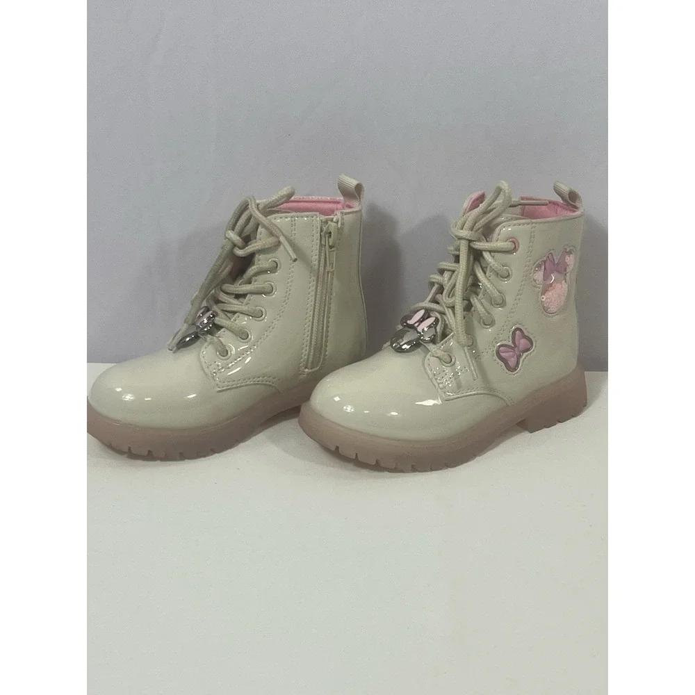 Disney Lace Up Shoes‎ For Girls Sz 9 Light Up Minnie Mouse